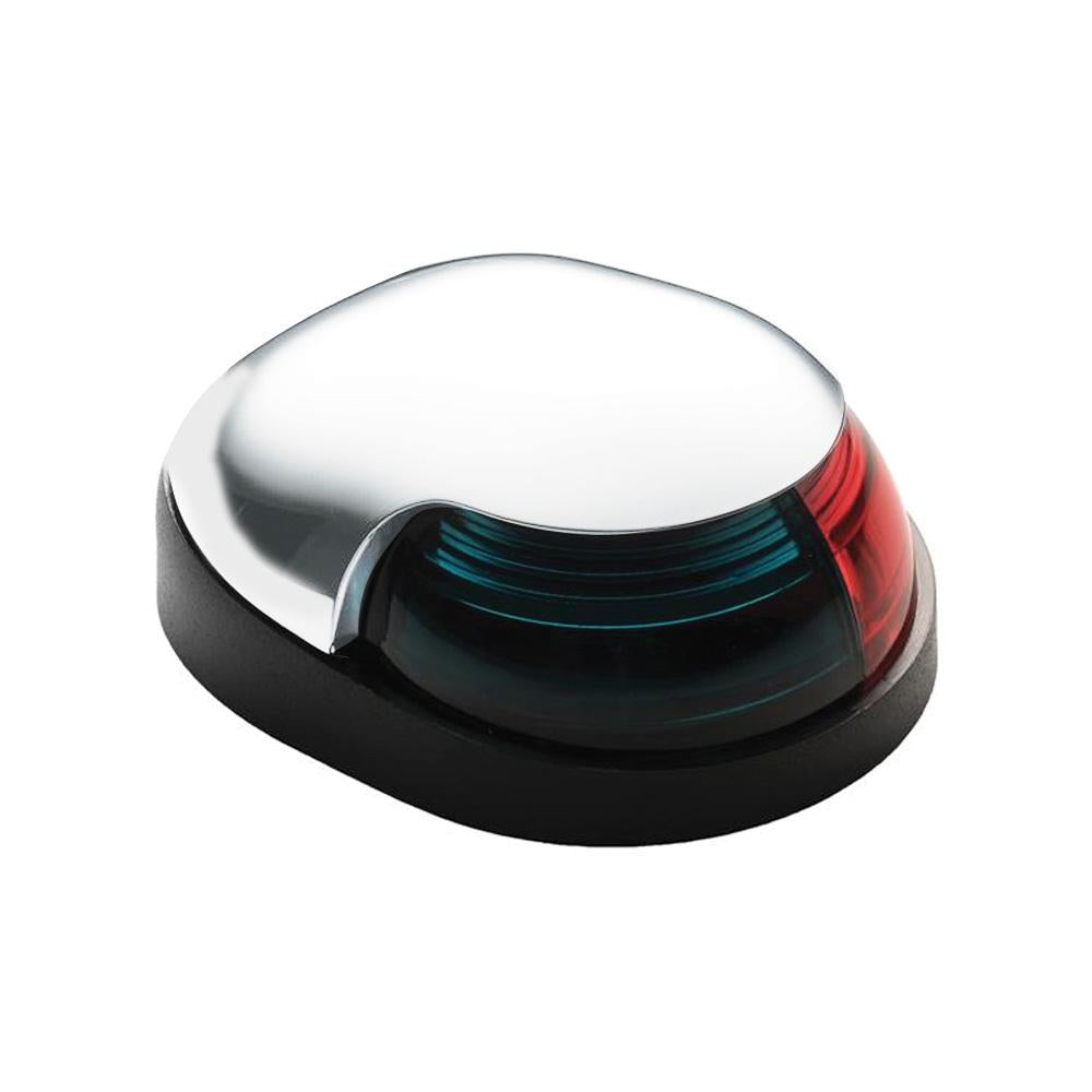 Attwood Quasar 2-Mile Deck Mount, Bi-Color Red-Green Combo Sidelight - 12V - White Housing