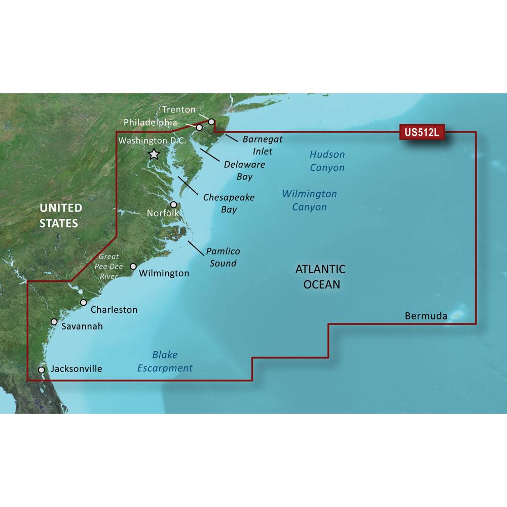 Garmin BlueChart® g2 Vision® HD - VUS512L - Mid-Atlantic - microSD-SD