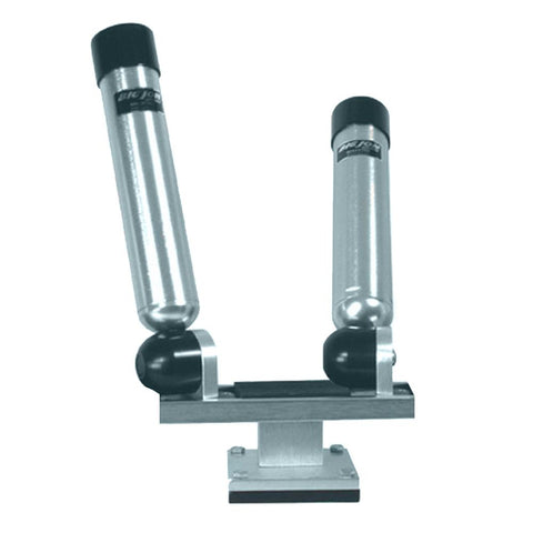 Big Jon Dual Multi-Axis Pedestal Mounted Rod Holder - Silver