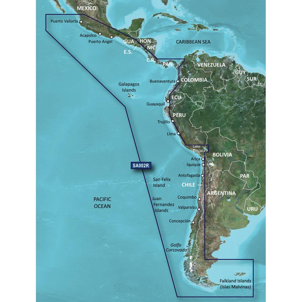 Garmin BlueChart® g2 HD - HXSA002R - South America West Coast - microSD™-SD™