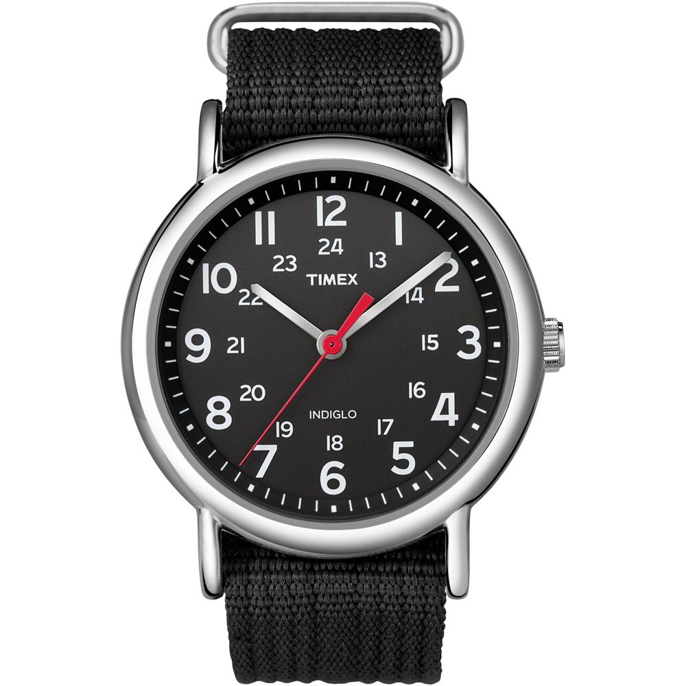 Timex Weekender Slip-Thru Watch - Black-Black