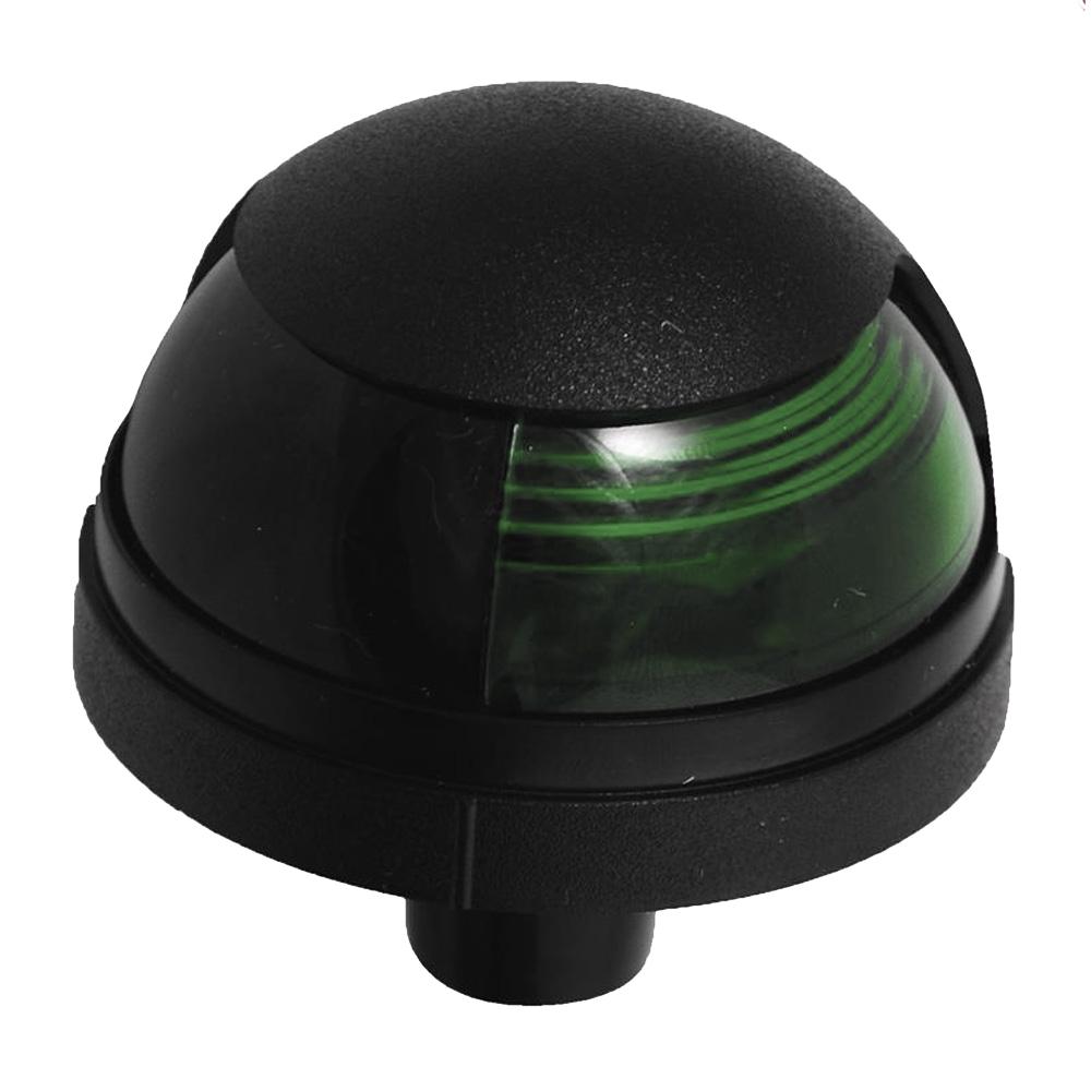 Attwood Pulsar 1-Mile Deck Mount, Green Sidelight - 12V - Black Housing