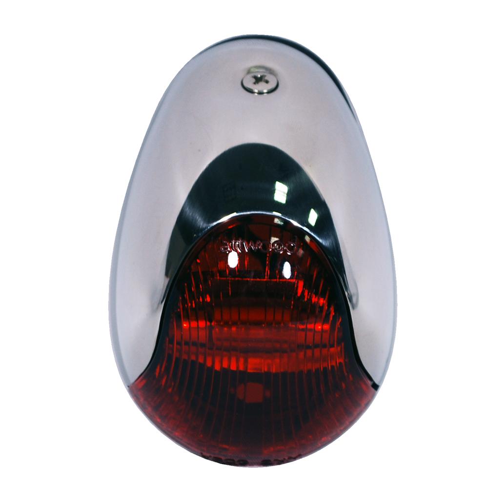 Attwood 2-Mile Vertical Mount, Red Sidelight - 12V - Stainless Steel Housing