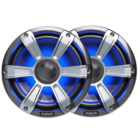 FUSION FL77SPC Signature Series Speakers - 7.7", 280W Coaxial Sport - Silver-Chrome w-LED Illumination