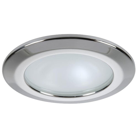 Quick Kor XP Downlight LED - 6W, IP66, Screw Mounted - Round Stainless Bezel, Round Warm White Light