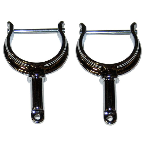 Perko North River Type Rowlock Horns - Chrome Plated Zinc - Pair