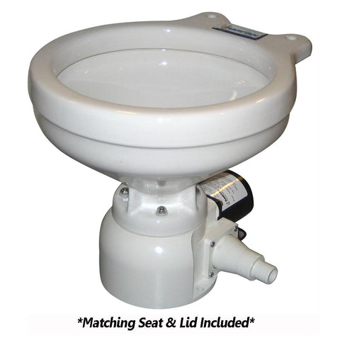 Raritan Sea Era Marine Size Toilet - Remote-Pump - 0° & 90° Discharge - Smart Switch - 12V - White