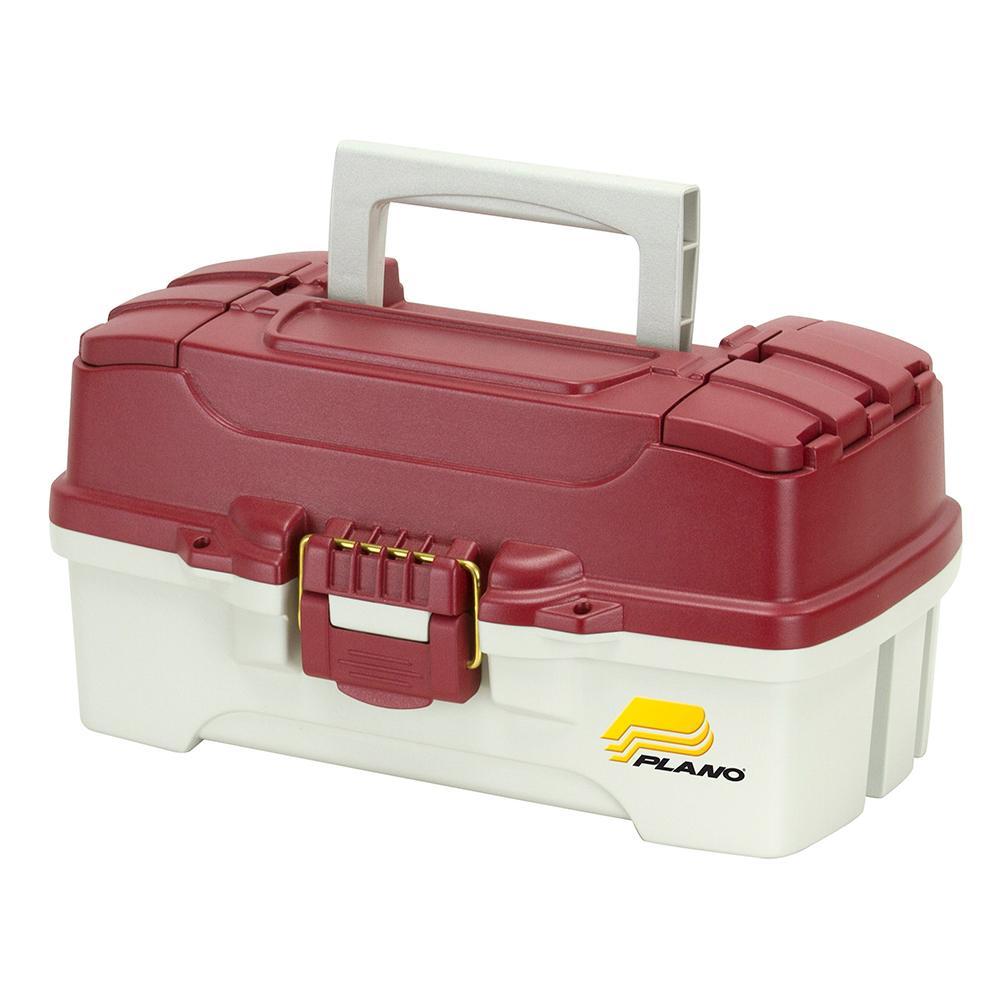 Plano 1-Tray Tackle Box w-Dual Top Access - Red Metallic-Off White