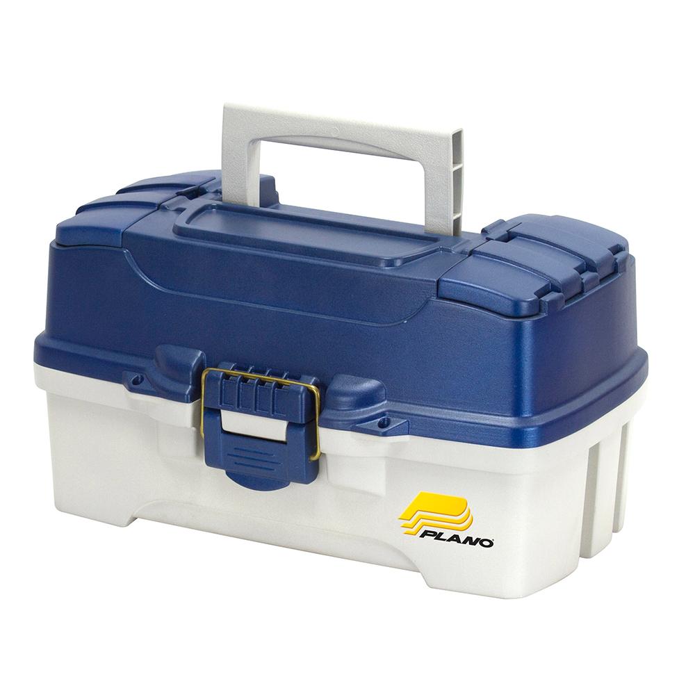 Plano 2-Tray Tackle Box w-Dual Top Access - Blue Metallic-Off White