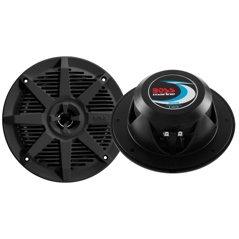 Boss Audio MR52B 5.25" 2-Way 150W Marine Full Range Speaker - Black - Pair